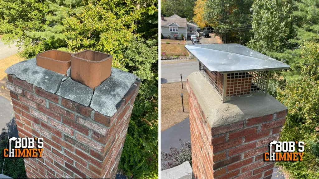 standard vs. MA-optimized chimney cap standard vs. MA-optimized chimney cap